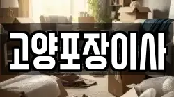 고양포장이사