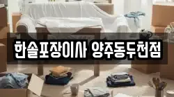 한솔포장이사 양주동두천점