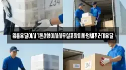 원룸용달이사1톤소형이사사무실포장이사업체꾸러기용달