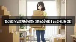 헬로비전당일설치60만원유선방송50인치TV증정케이블설치