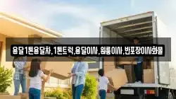용달1톤용달차,1톤트럭,용달이사,원룸이사,반포장이사화물