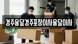 경주용달경주포장이사용달이사