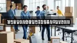 개인용달이사화물일반포장원룸사무실보관이사