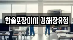한솔포장이사 김해장유점
