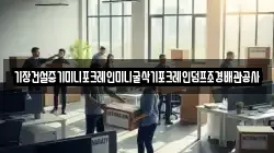 기장건설중기미니포크레인미니굴삭기포크레인덤프조경배관공사