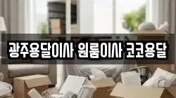 광주용달이사 원룸이사 코코용달