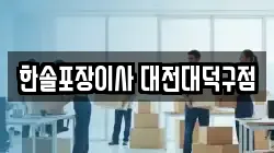 한솔포장이사 대전대덕구점