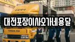 대전포장이사오가네용달