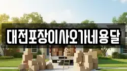 대전포장이사오가네용달
