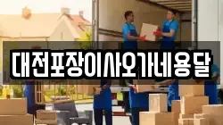 대전포장이사오가네용달