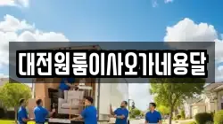 대전원룸이사오가네용달