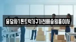 용달차1톤트럭가구가전배송원룸이사