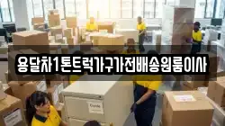 용달차1톤트럭가구가전배송원룸이사