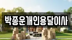 박종운개인용달이사
