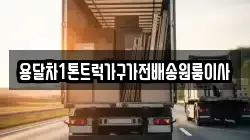 용달차1톤트럭가구가전배송원룸이사