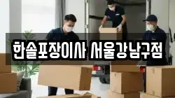 한솔포장이사 서울강남구점