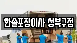 한솔포장이사 성북구점