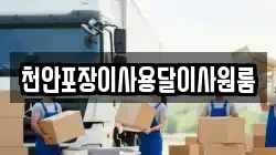 천안포장이사용달이사원룸