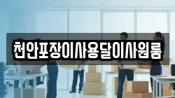 천안포장이사용달이사원룸