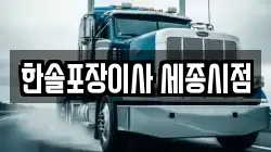 한솔포장이사 세종시점