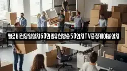 헬로비전당일설치60만원유선방송50인치TV증정케이블설치