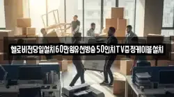 헬로비전당일설치60만원유선방송50인치TV증정케이블설치