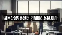 제주잔심부름센터.퀵서비스.용달.이사