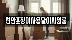 천안포장이사용달이사원룸