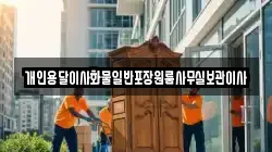 개인용달이사화물일반포장원룸사무실보관이사