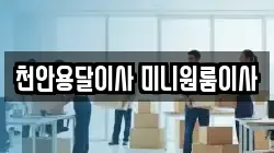 천안용달이사 미니원룸이사