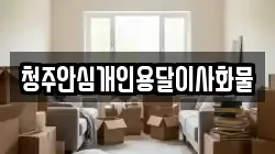 청주안심개인용달이사화물